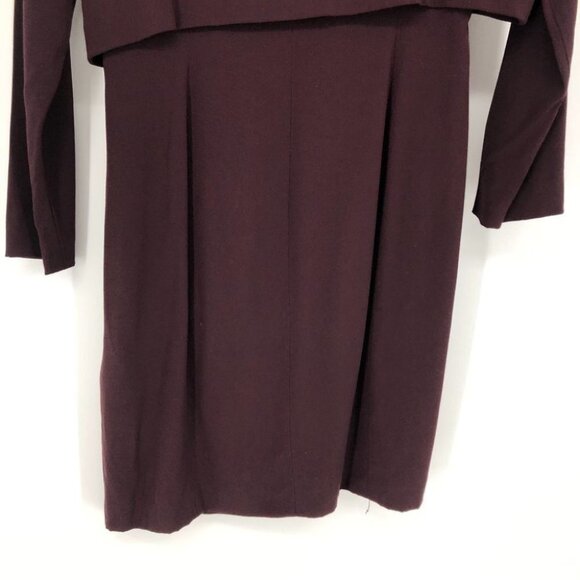 The Kooples Maroon Burgundy gold studded shoulder long sleeve mini dress 38 - Picture 6 of 16